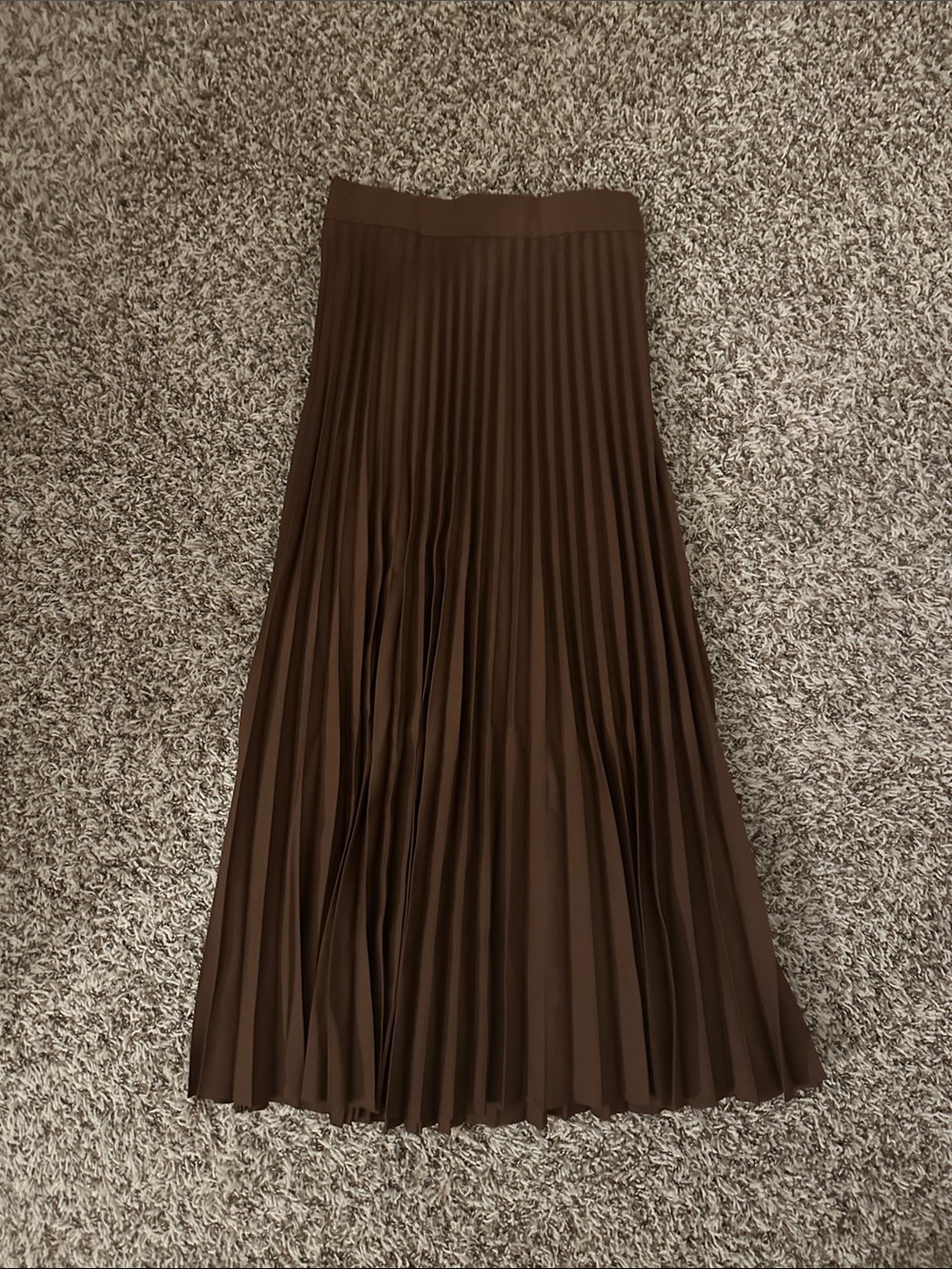 Lace Girl Women's Pleated Maxi Skirt in Brown